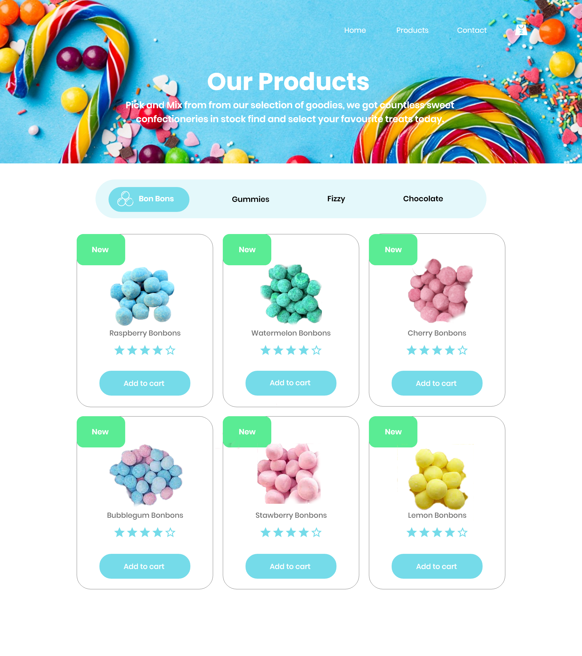 Product page user interface by Purple Patch